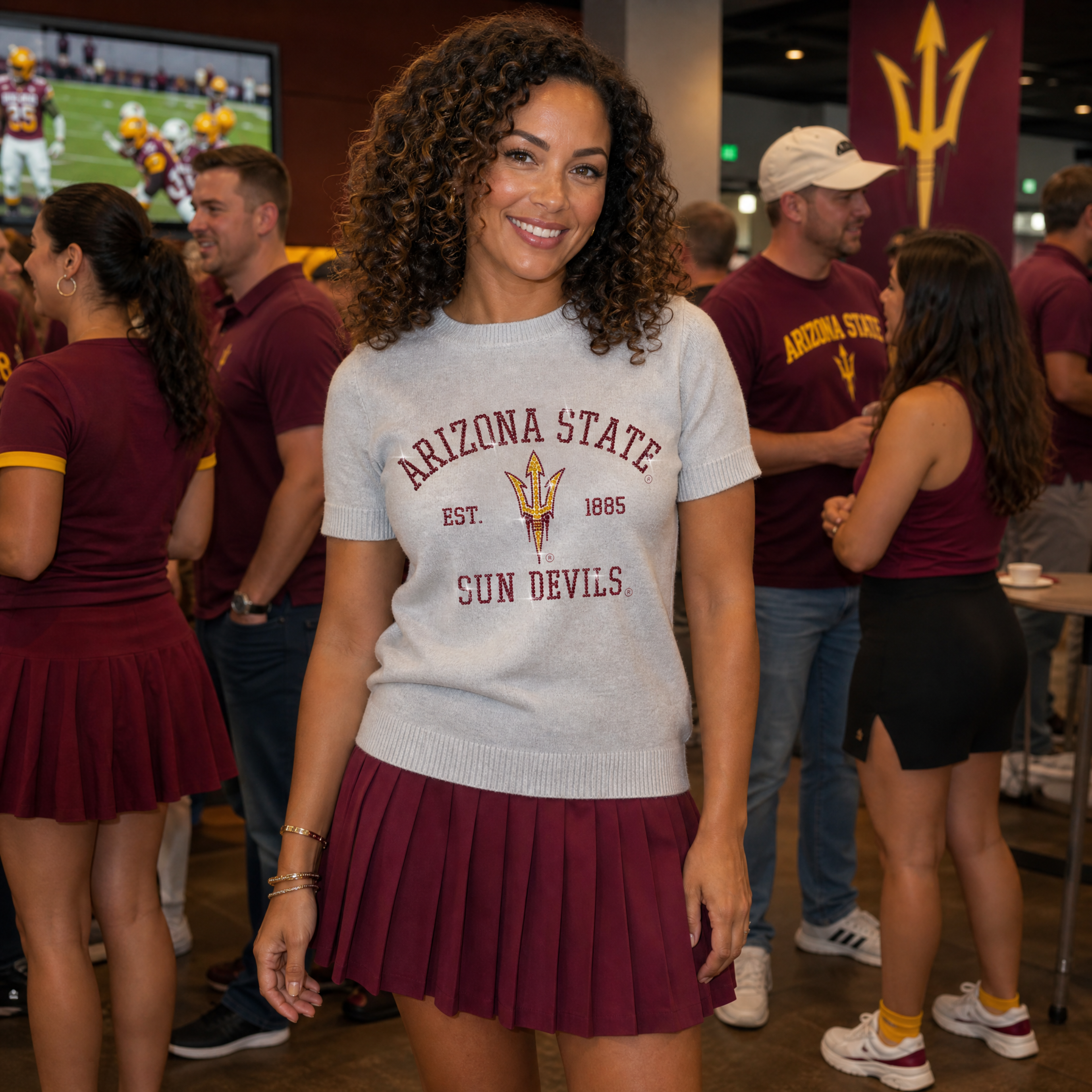 Arizona State Est. 1885 Sun Devils Gray Crewneck Sweater