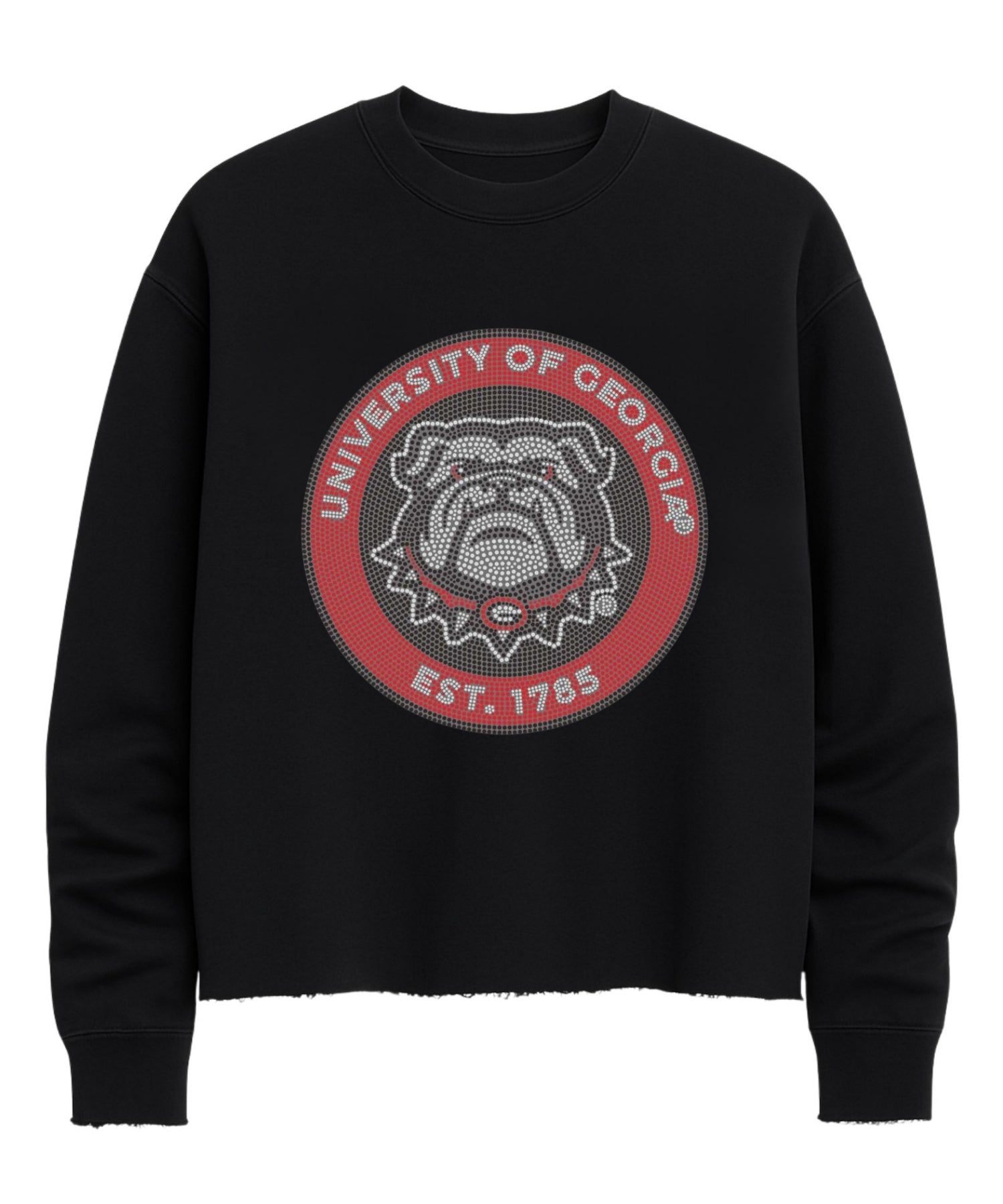 University of Georgia EST. 1785 Decal Black Crewneck Sweatshirt