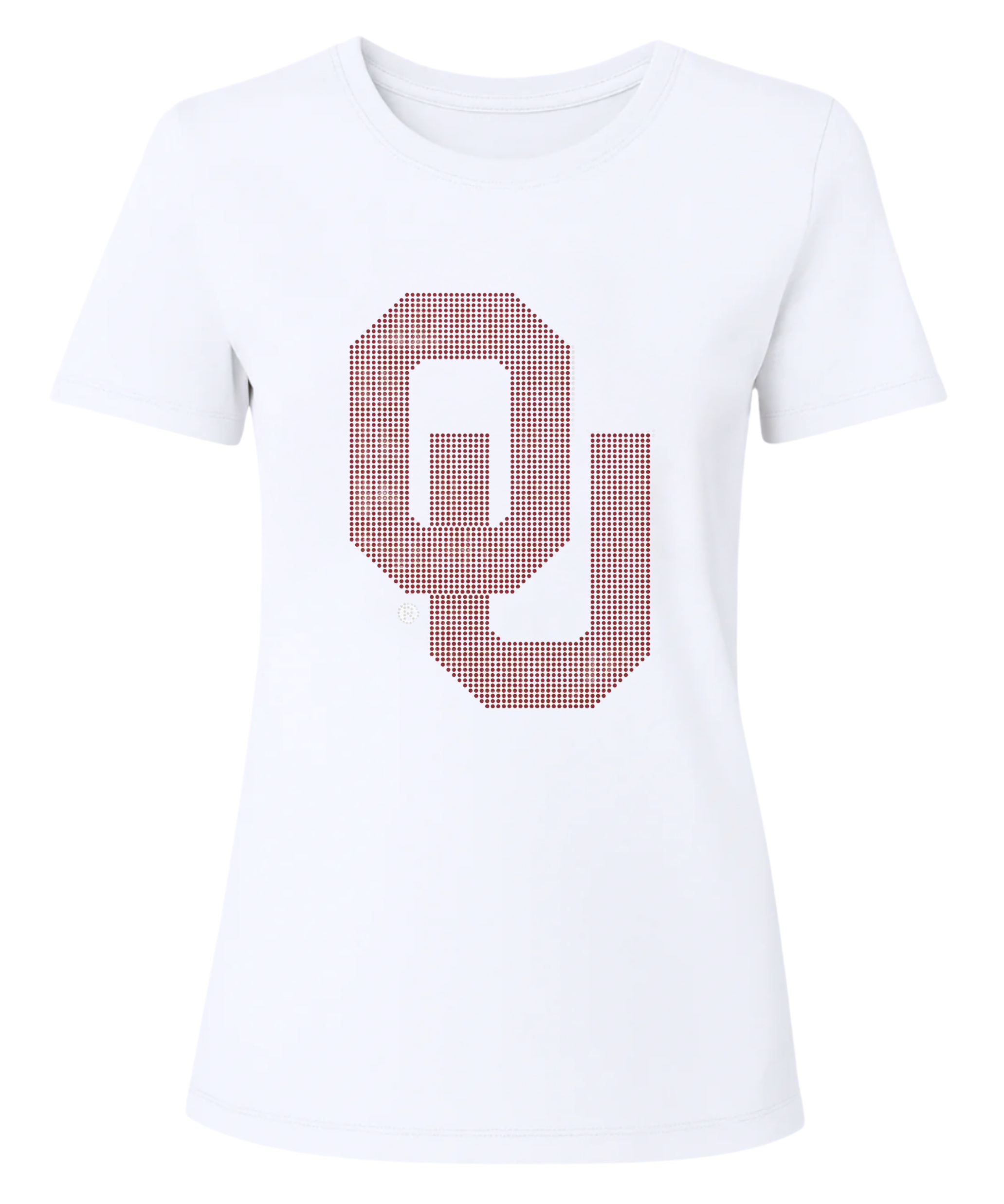 University of Oklahoma Interlocking OU White Crewneck T-Shirt