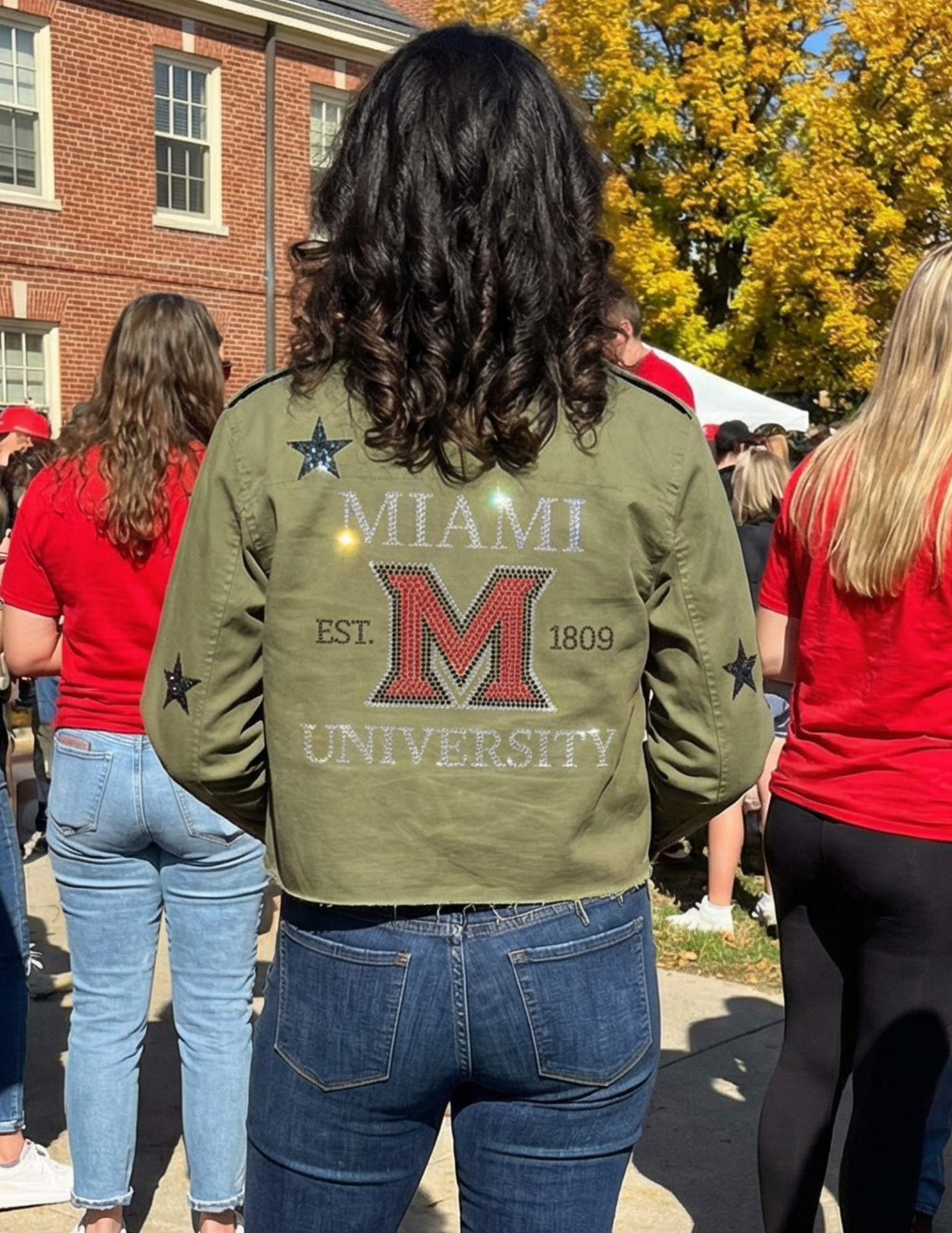 Miami of Ohio Est. 1809 Army Green Shacket