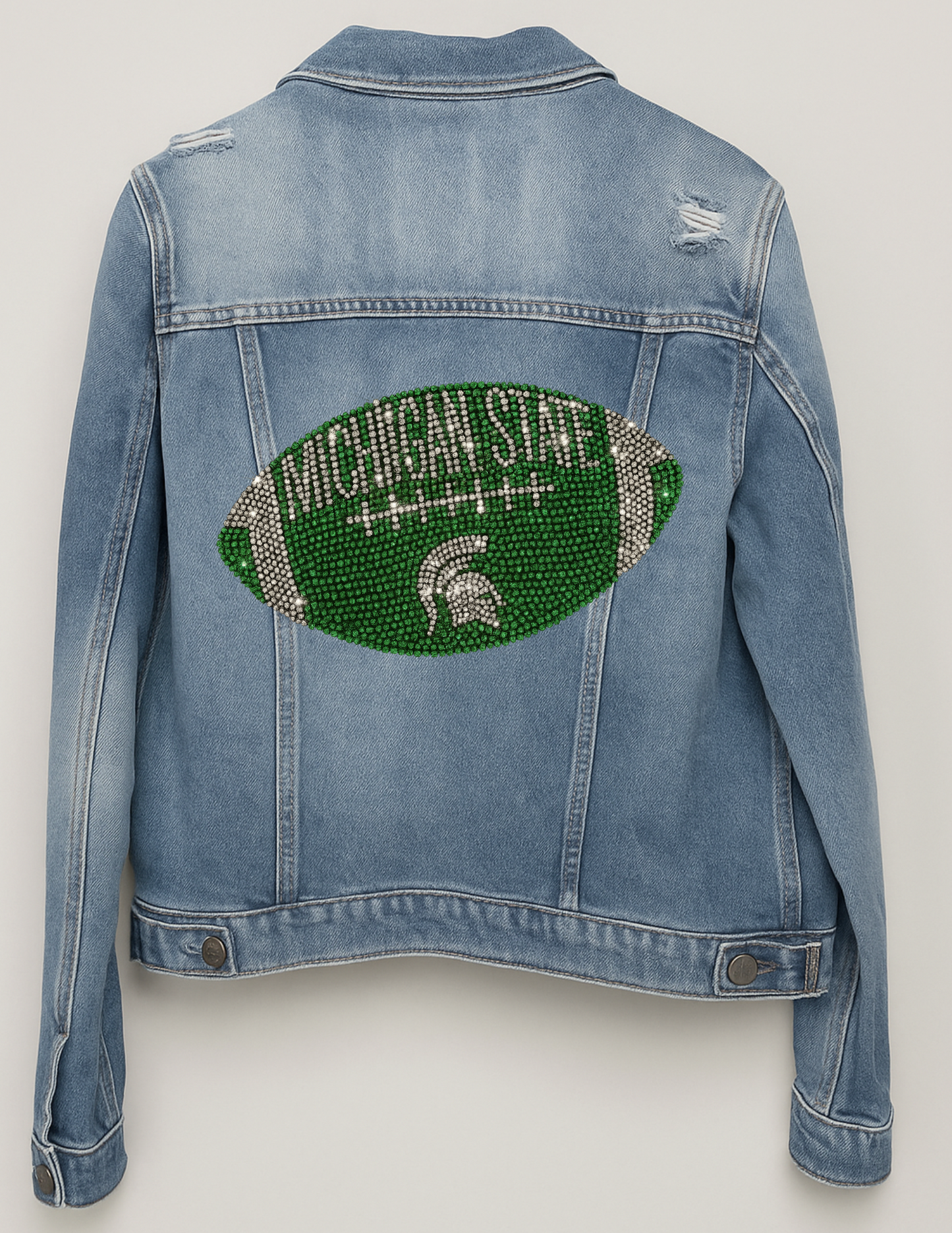 Licensed Game Day Jacket, Blue Denim, Michigan State Football