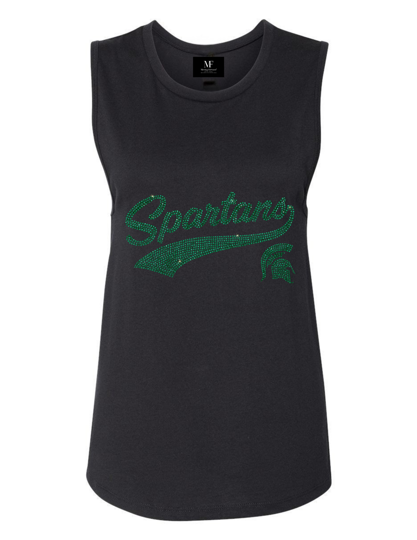 Licensed Game Day Tank Top, Black, Michigan State Spartan Script