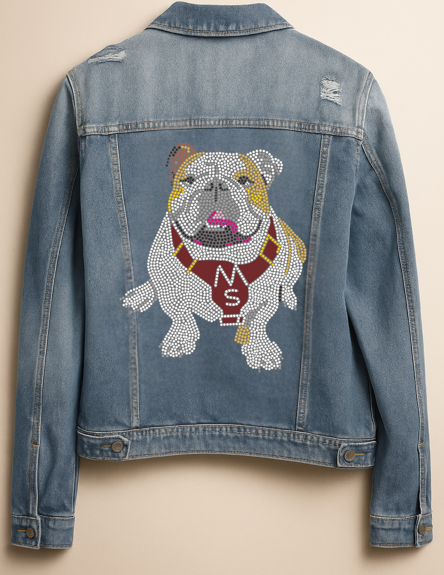 Licensed Game Day Jacket, Blue Denim, Mississippi State Full Bulldog