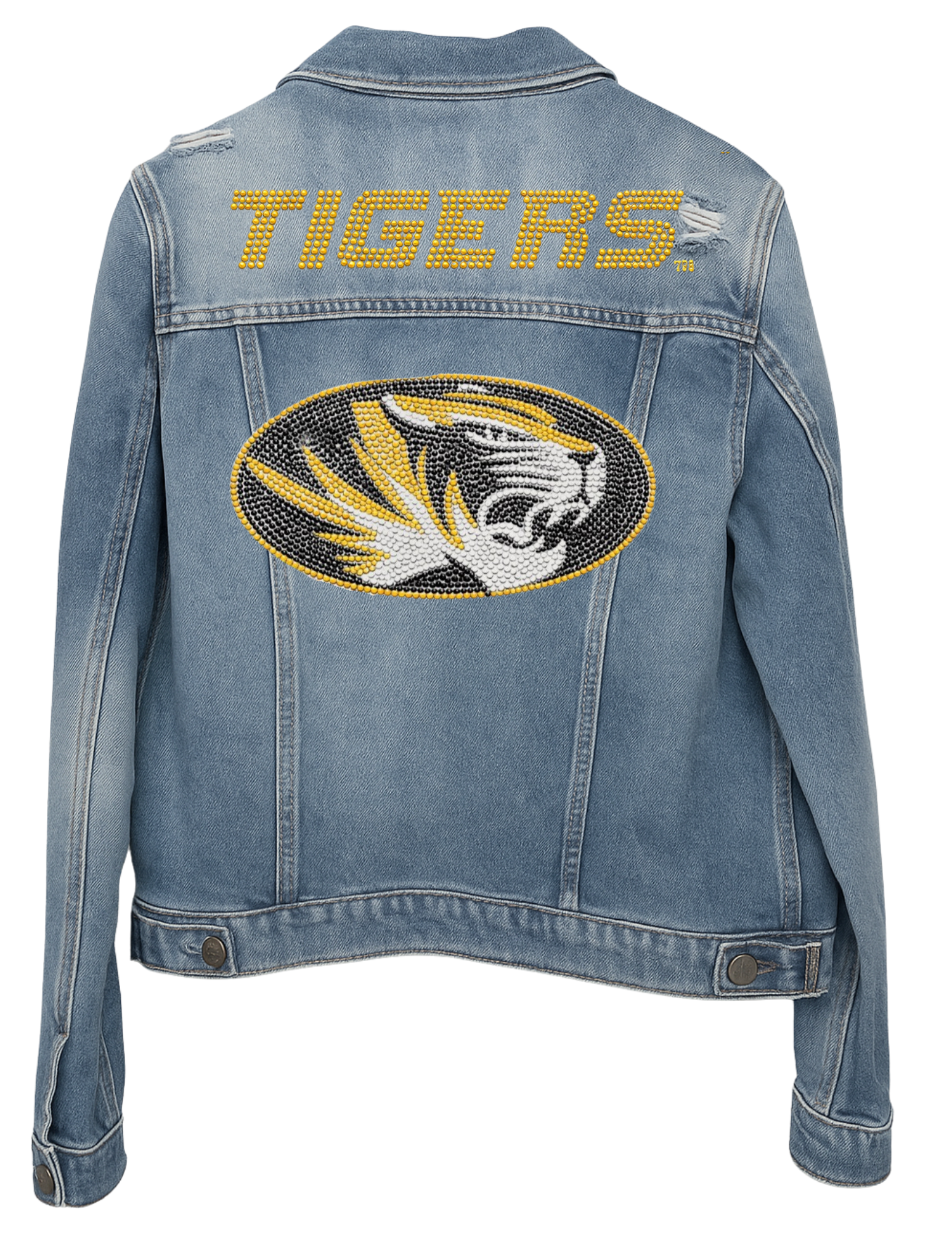 University of Missouri Tigers Logo Blue Denim Jacket