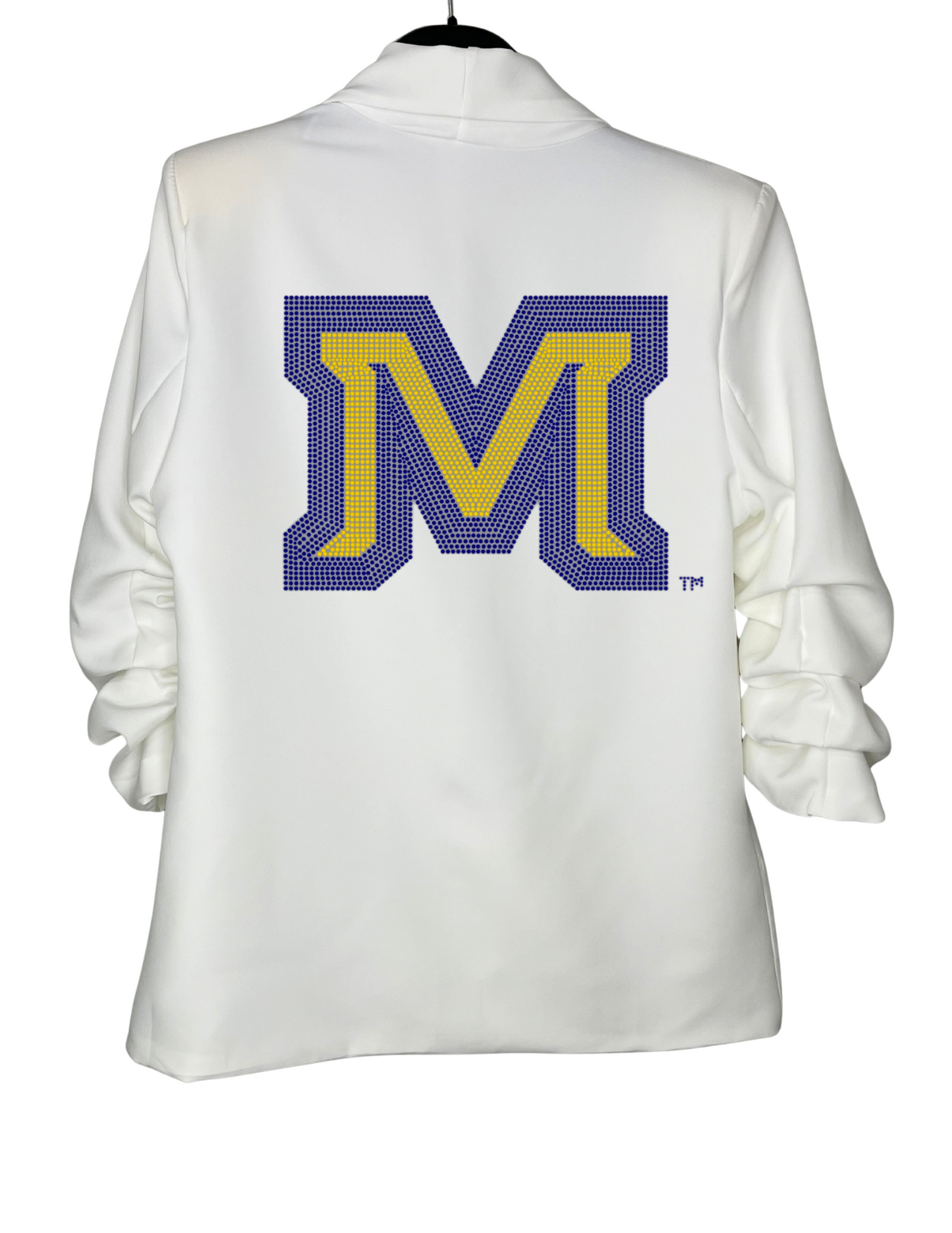Licensed Game Day Blazer, White, Montana State Block M