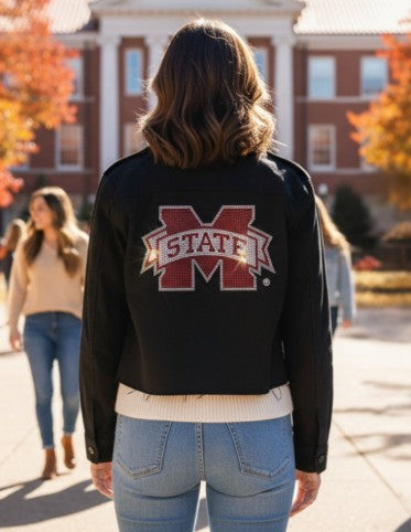 Mississippi State M State Black Shacket