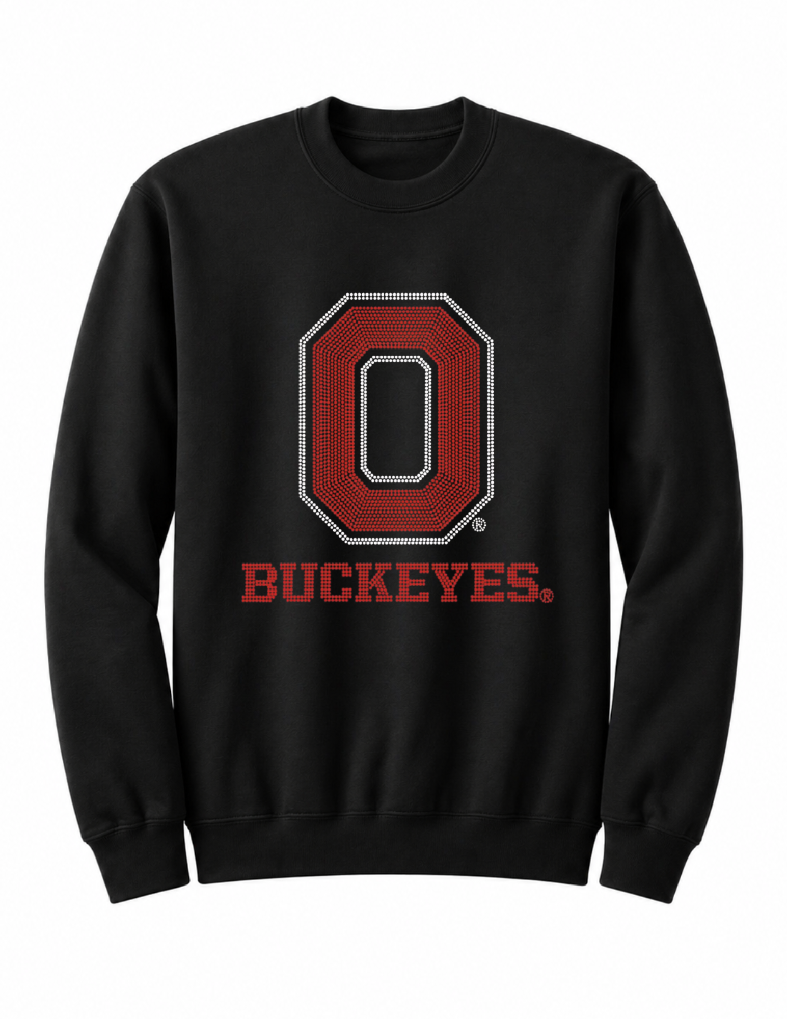 Ohio State O Buckeyes Black Crewneck Sweatshirt