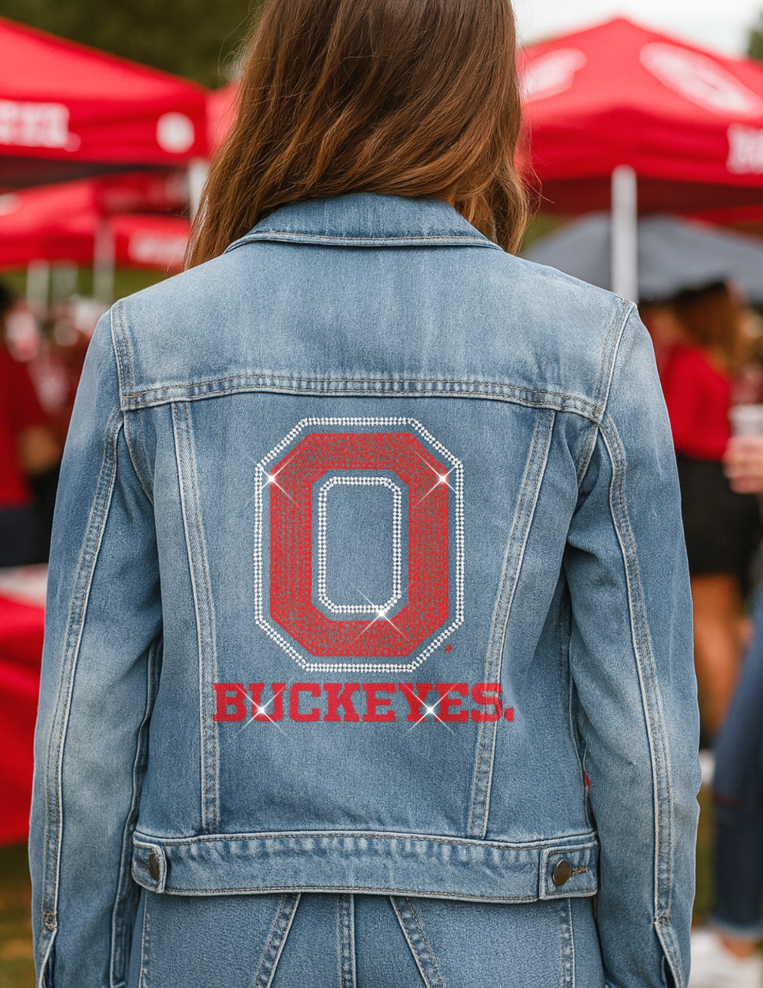 Ohio State O Buckeyes Blue Denim Jacket