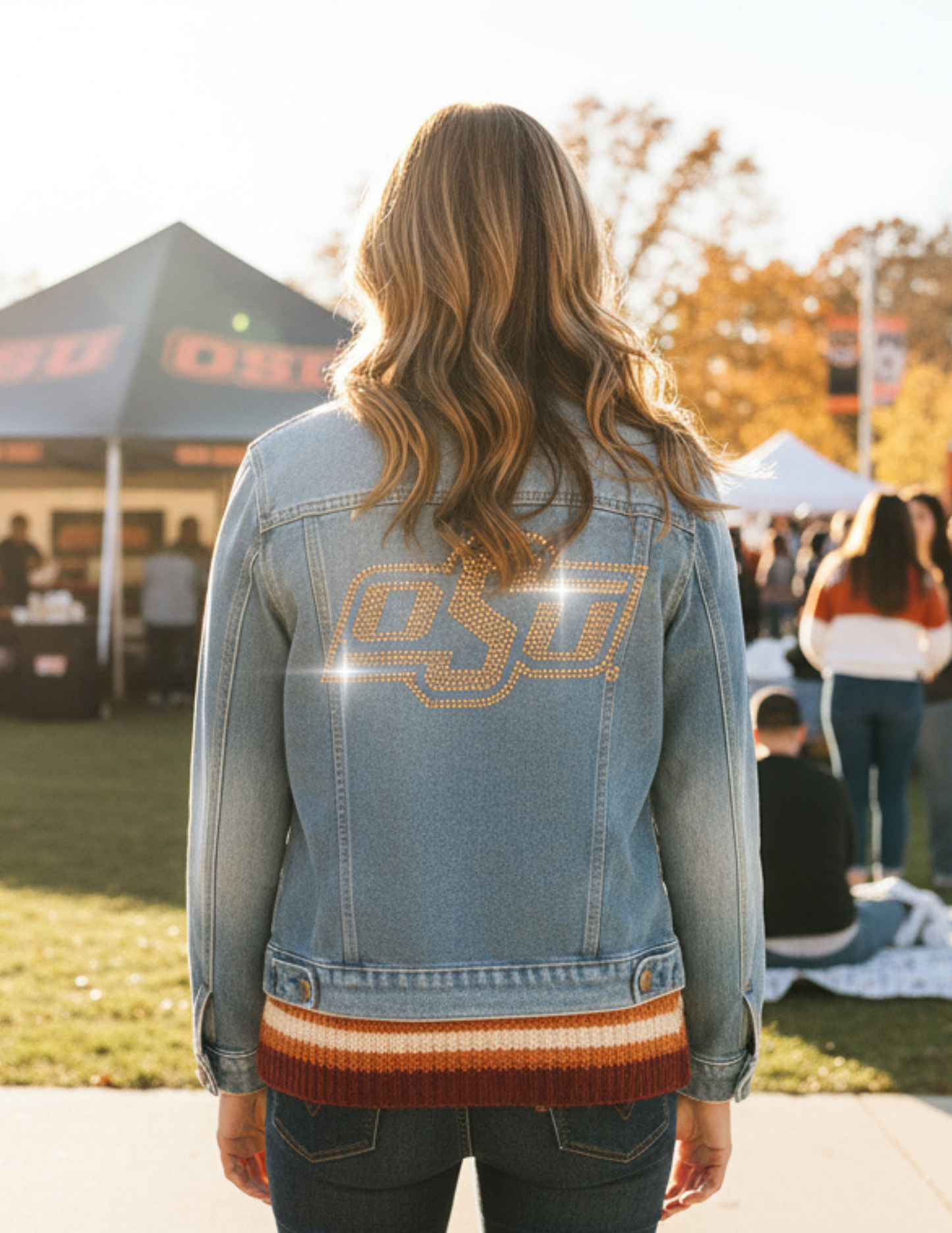 Licensed Game Day Jacket, Blue Denim, Oklahoma State OSU