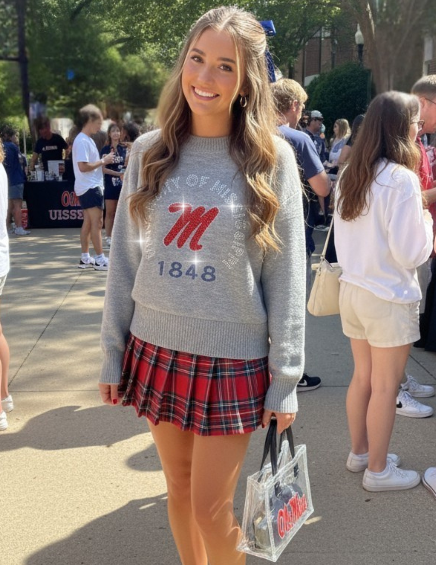 Licensed Game Day Sweater, Gray, Ole Miss Est 1848