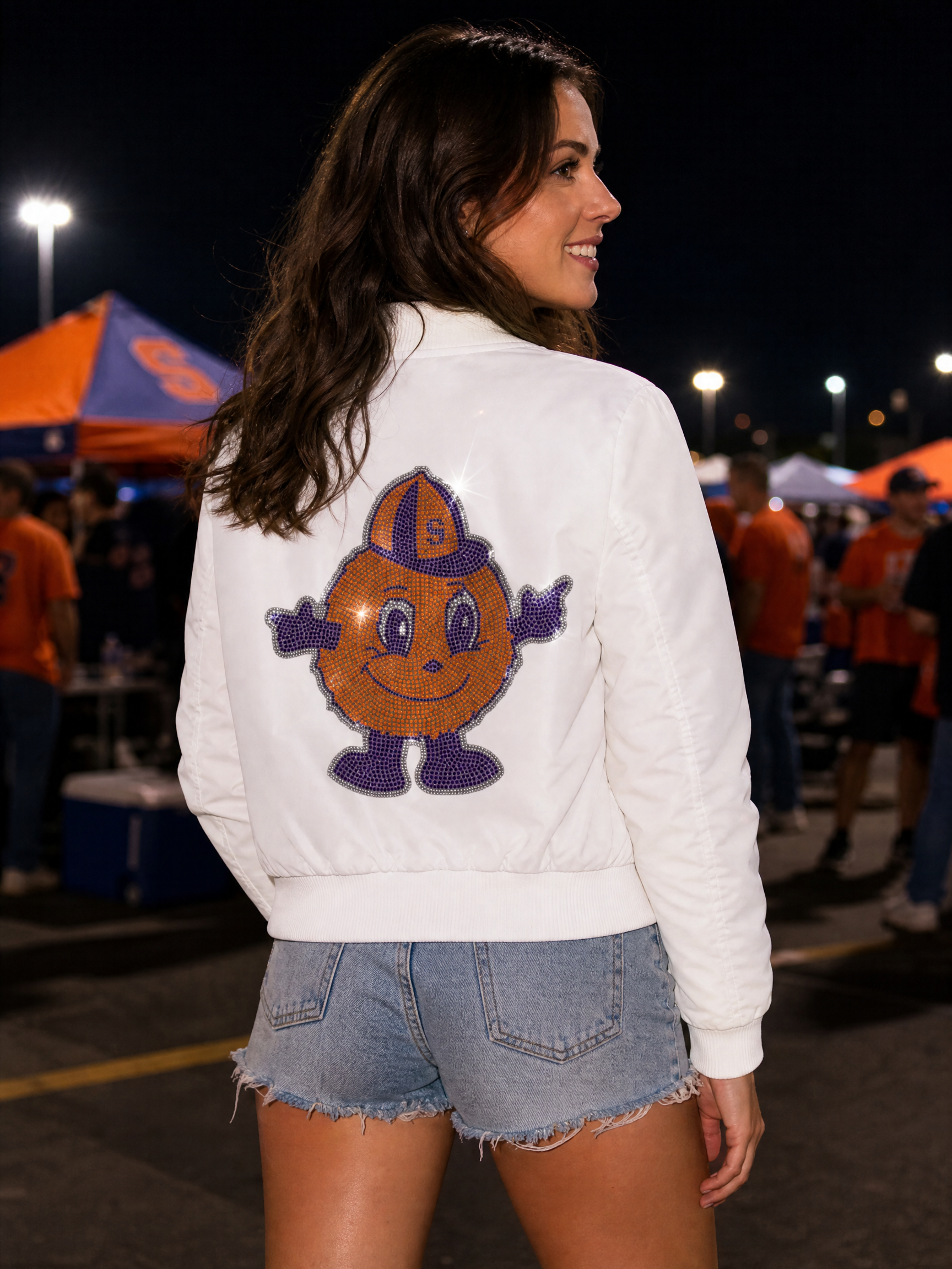 Syracuse Otto White Bomber Jacket