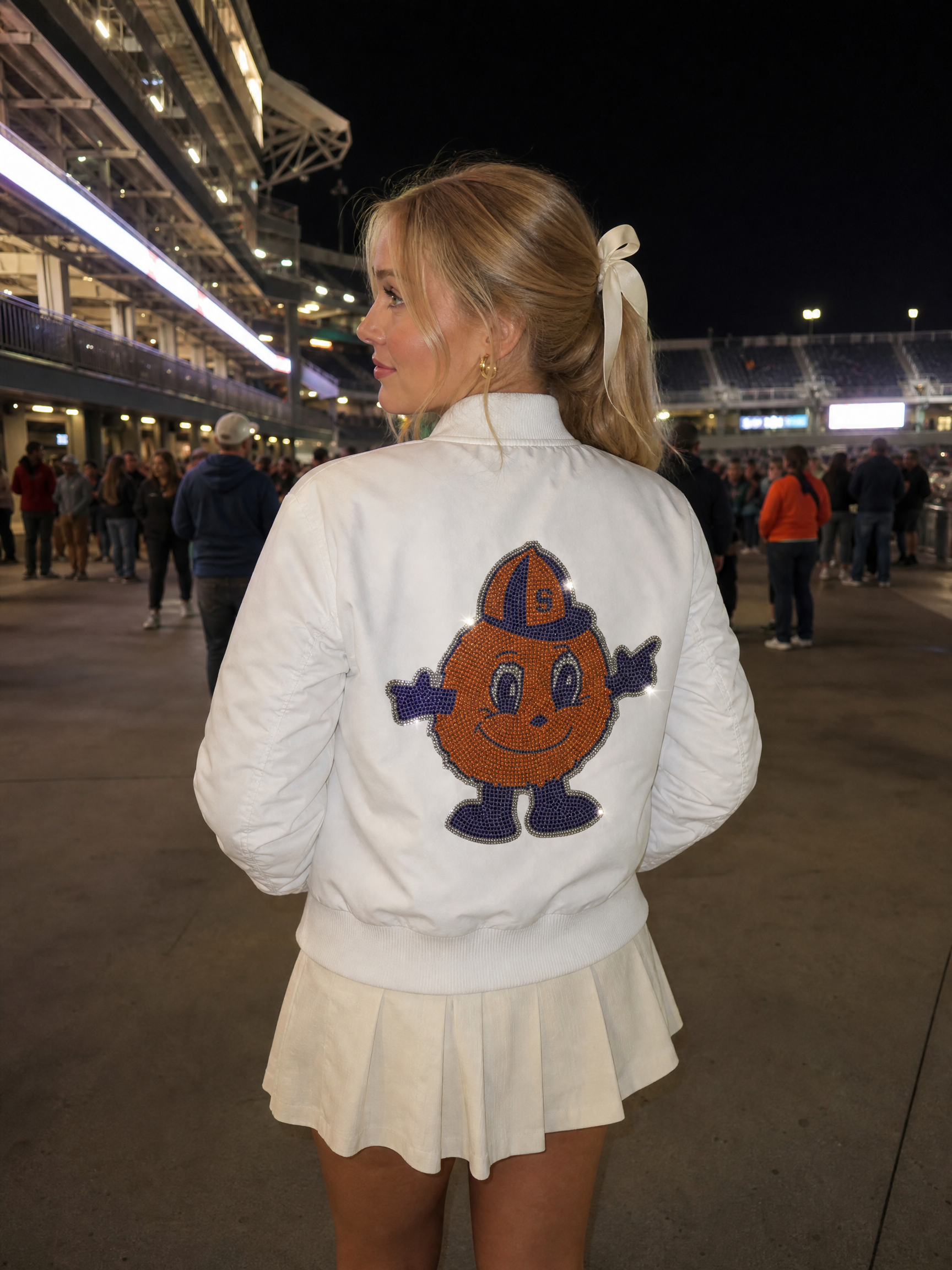 Syracuse Otto White Bomber Jacket