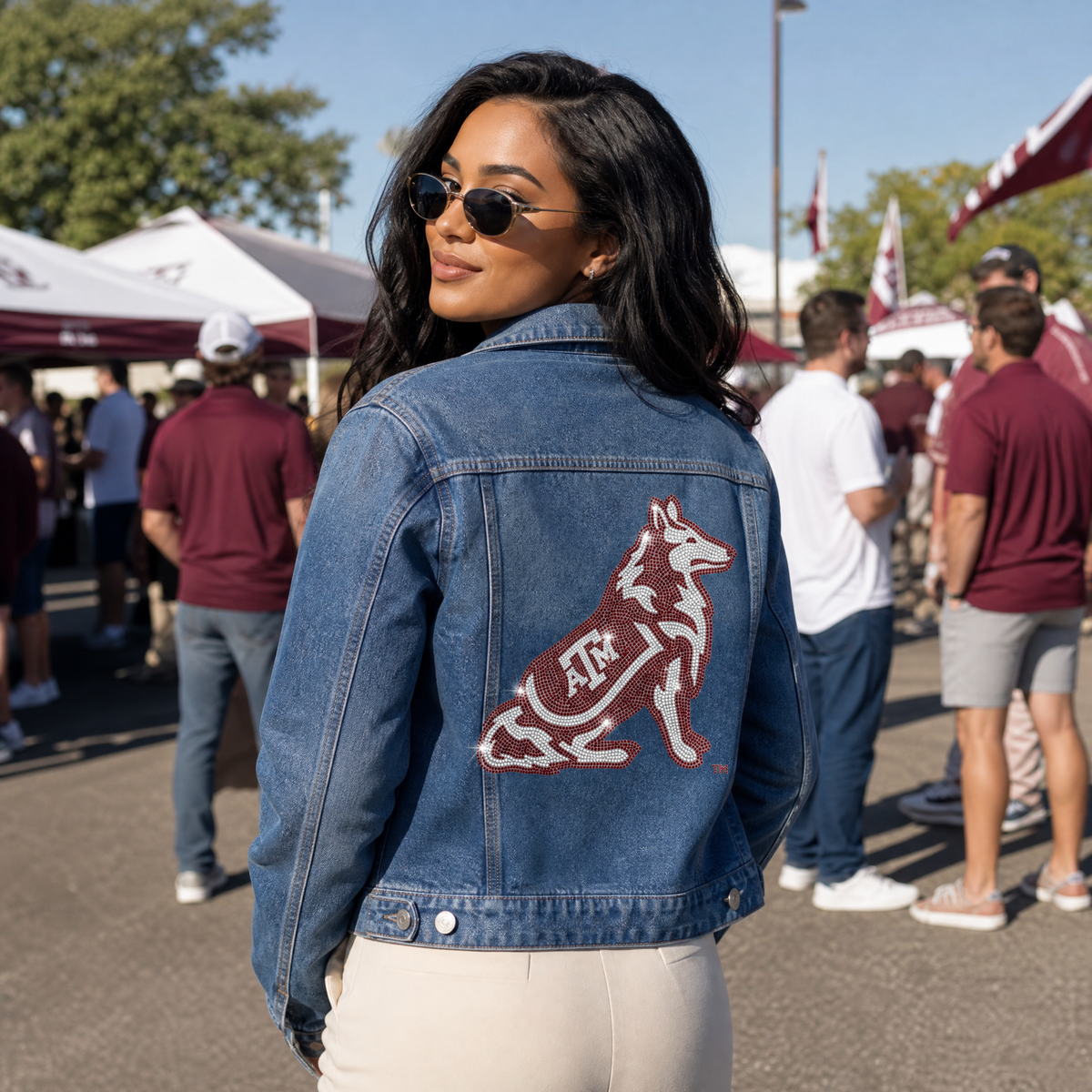 Texas A&M Reveille Blue Denim
