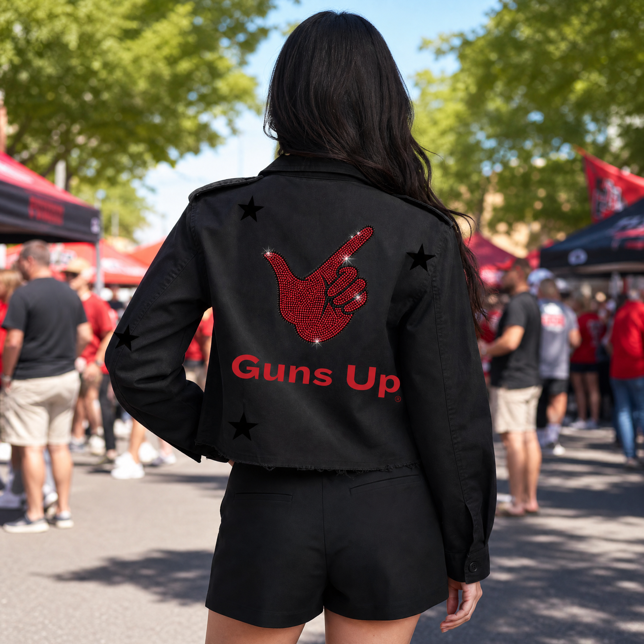 Texas Tech Guns Up Black Shacket