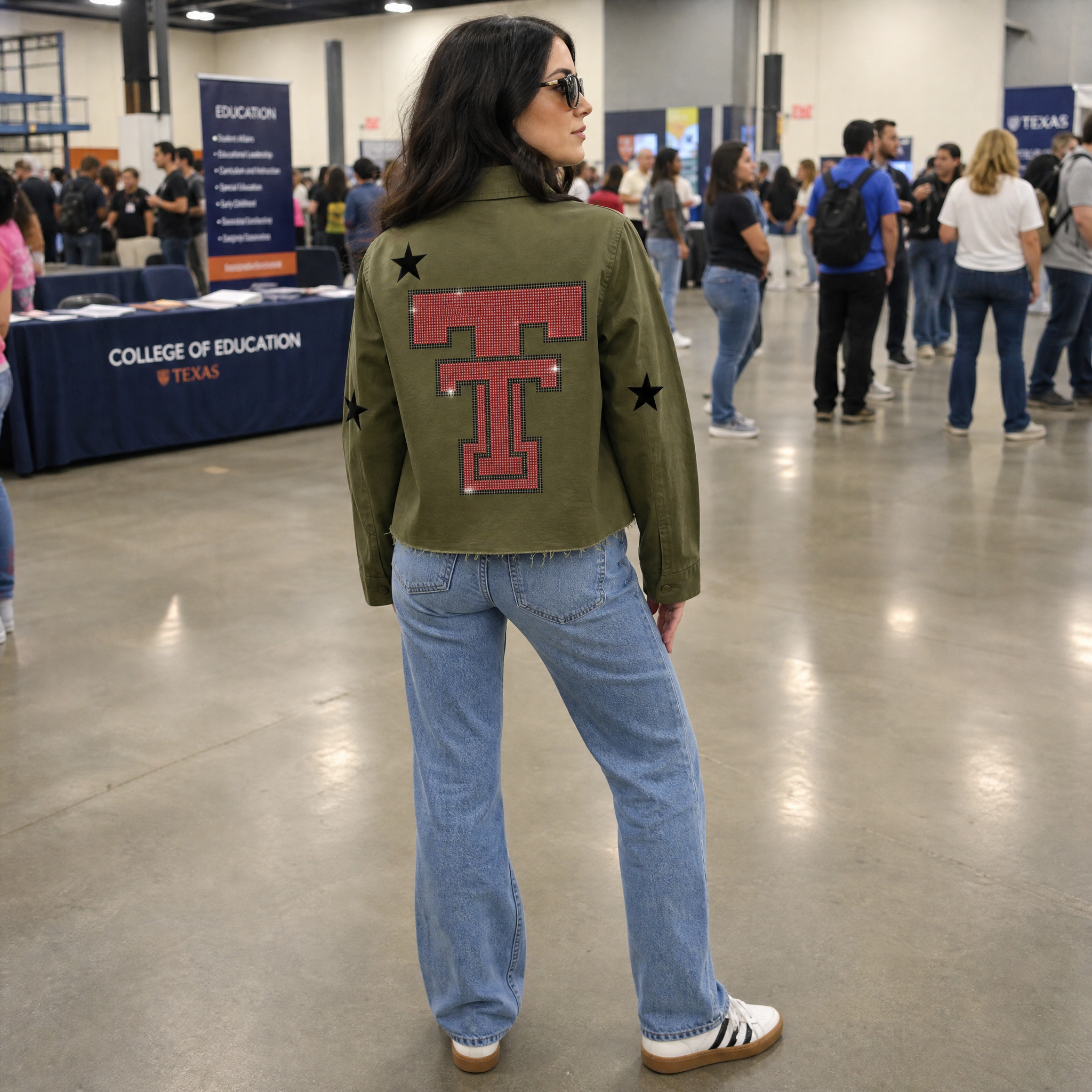 Texas Tech TT Army Green Shacket