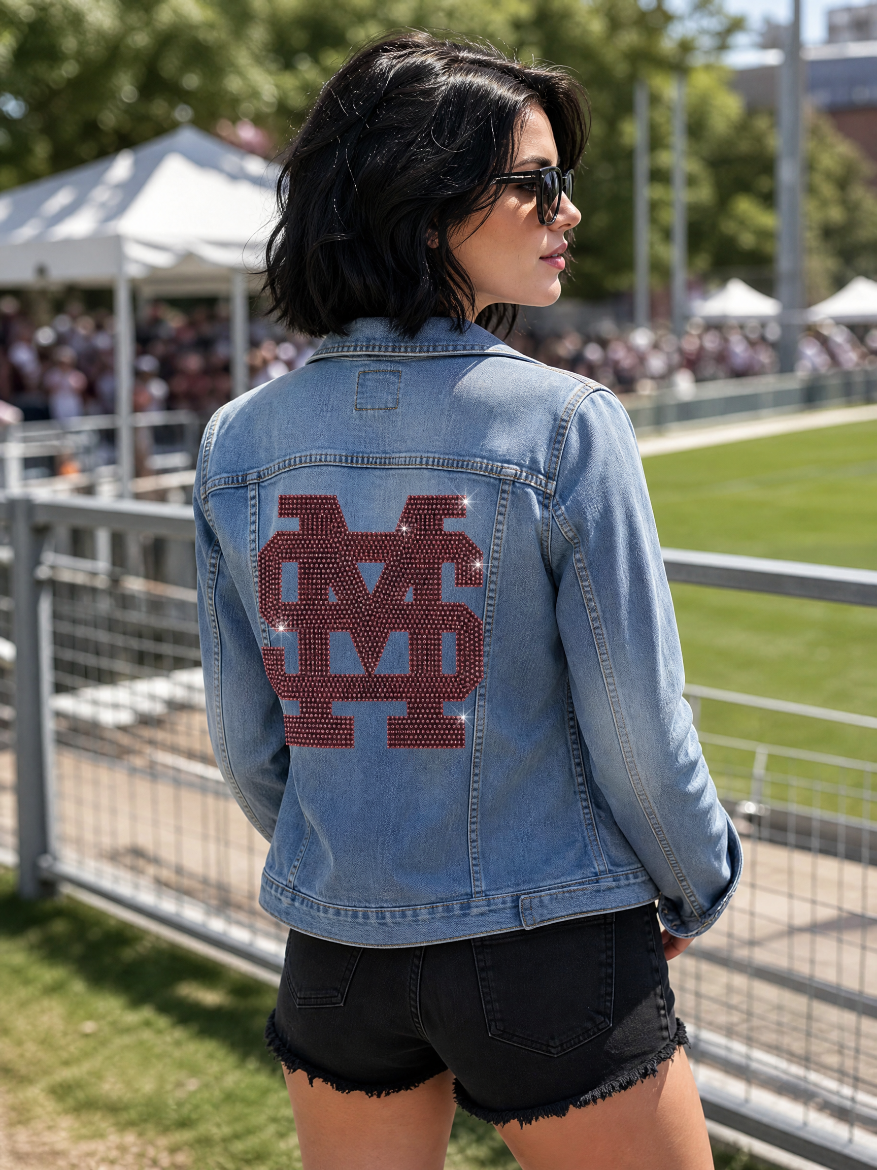 Mississippi State Baseball MS Logo Blue Denim Jacket