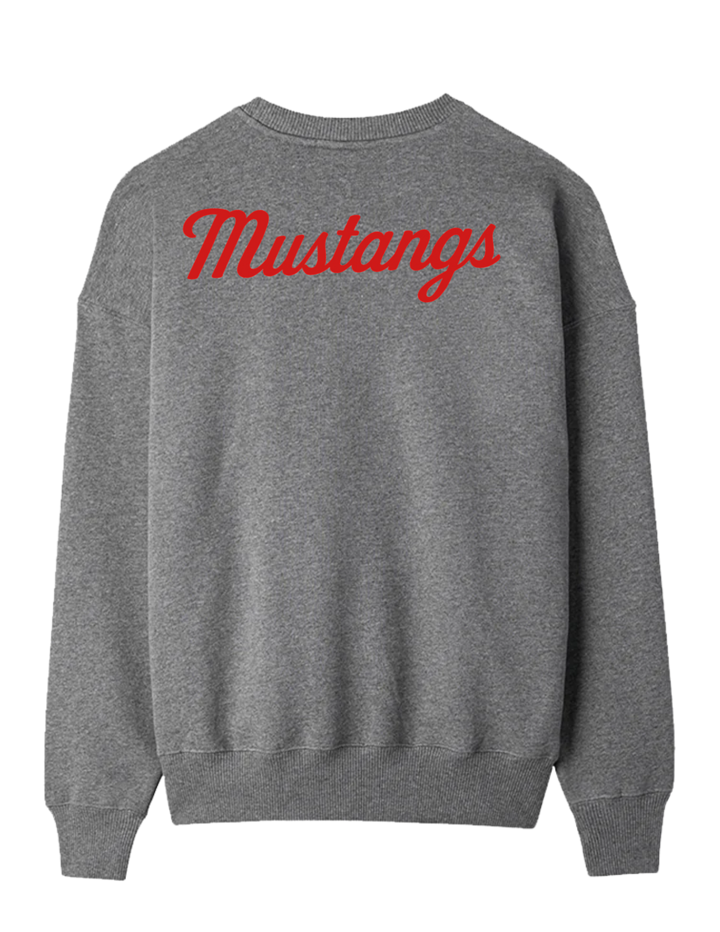 Licensed Game Day Sweatshirt, Crewneck Grey, SMU Mustangs