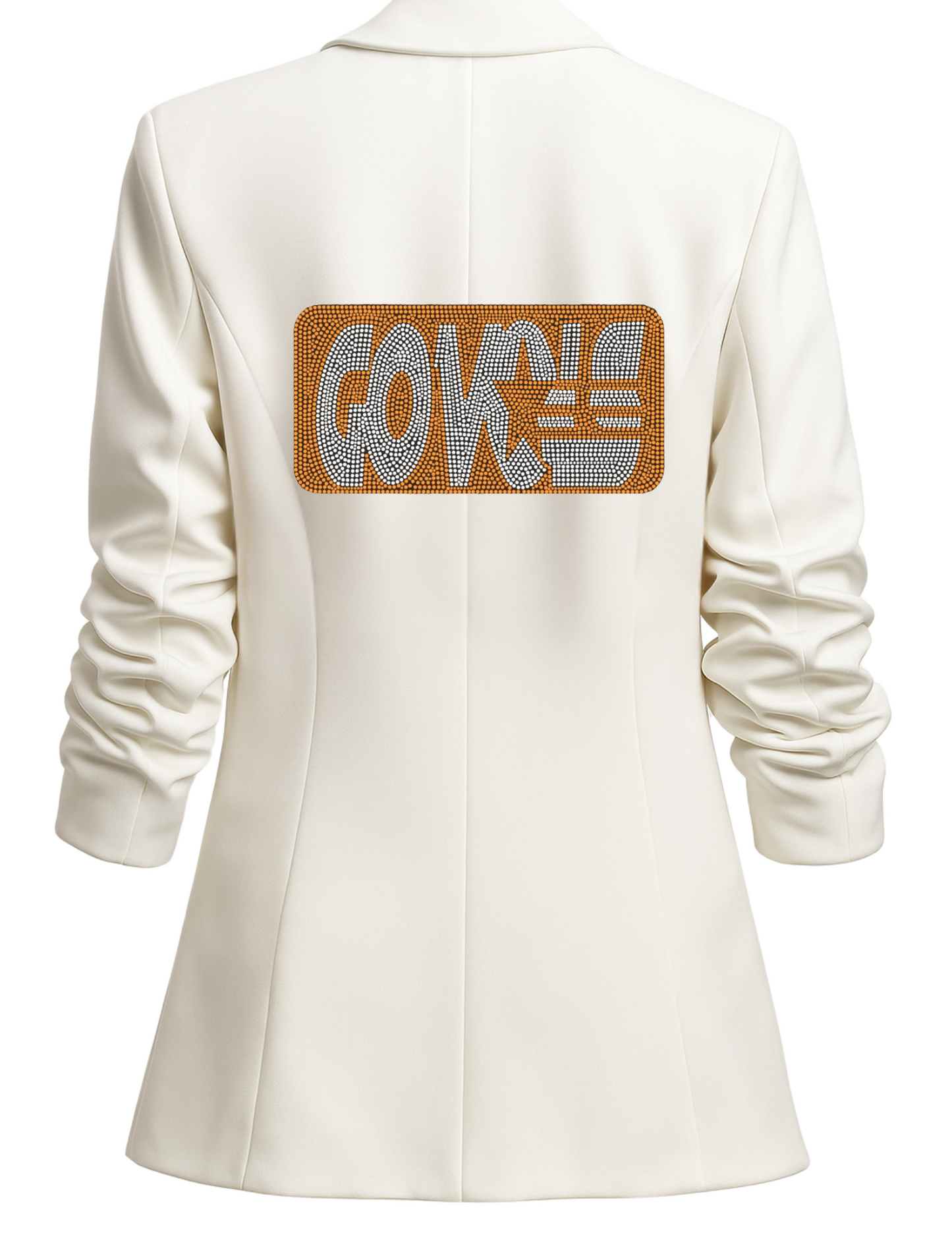 Licensed Game Day Blazer, Ruched White, Tennessee Go Vols
