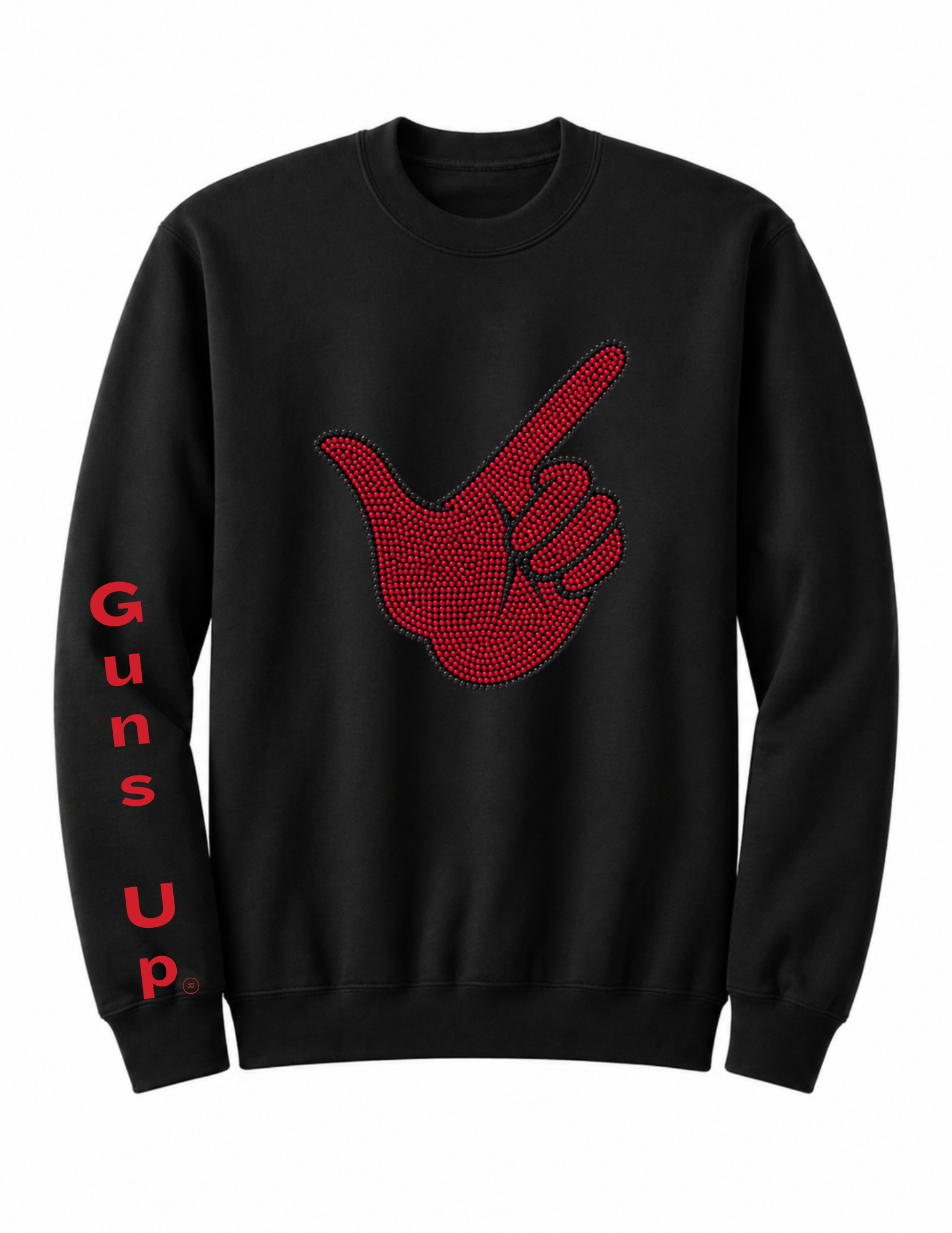 Texas Tech Guns Up Hand Black Sweatshirt