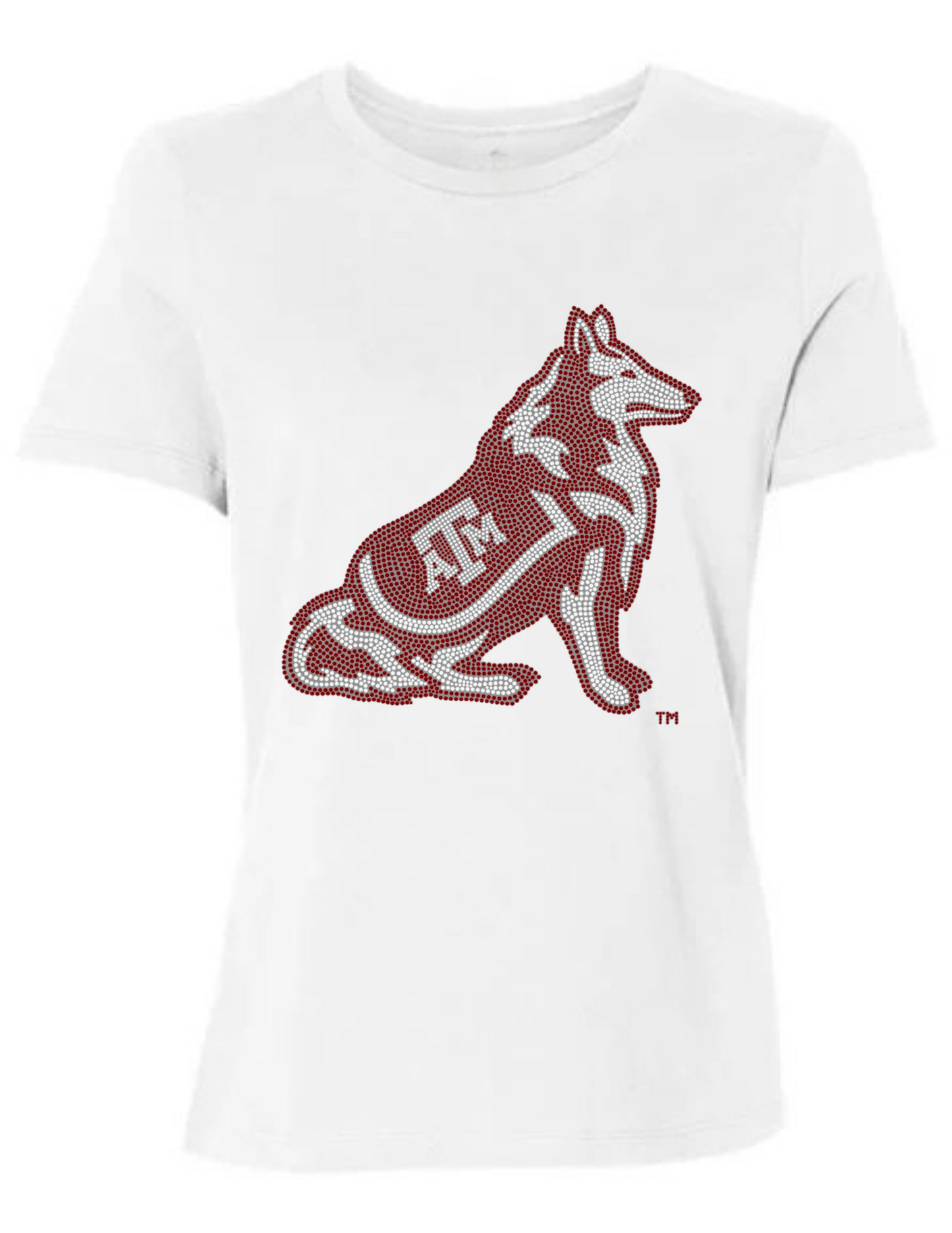 Licensed Game Day T-Shirt, Crewneck White, Texas A&M Reveille