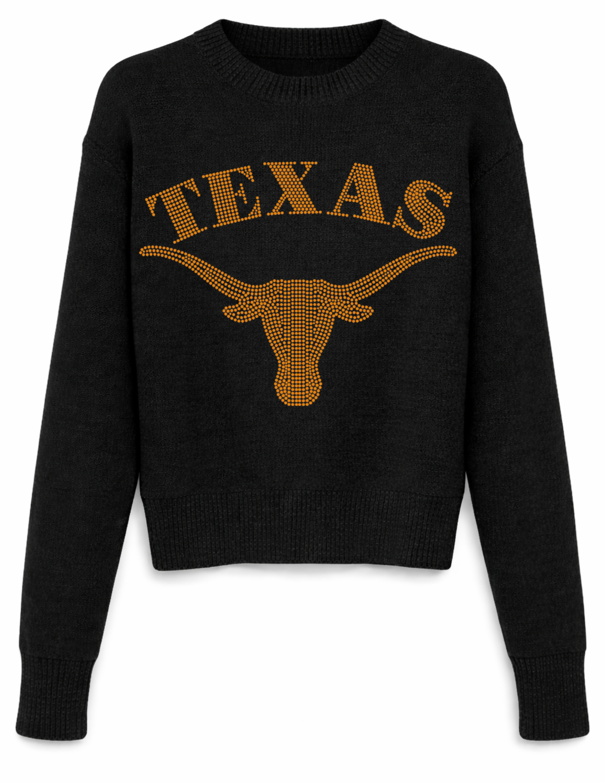 University of Texas-Austin Longhorn Black Crewneck Sweater