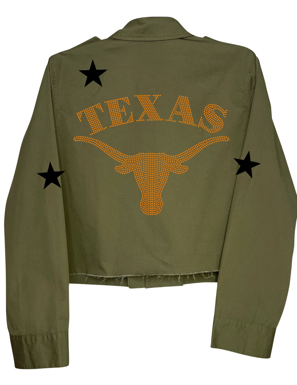 University of Texas-Austin Longhorn Army Green Shacket