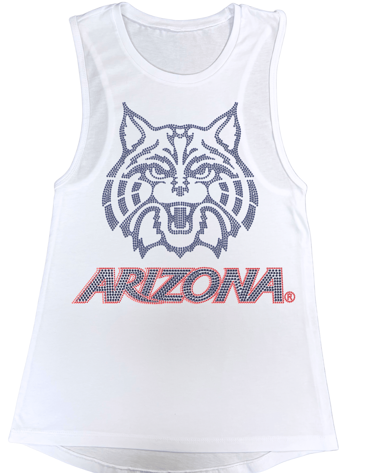 Licensed Game Day, White Tank Top, University of Arizona Script Wildcat