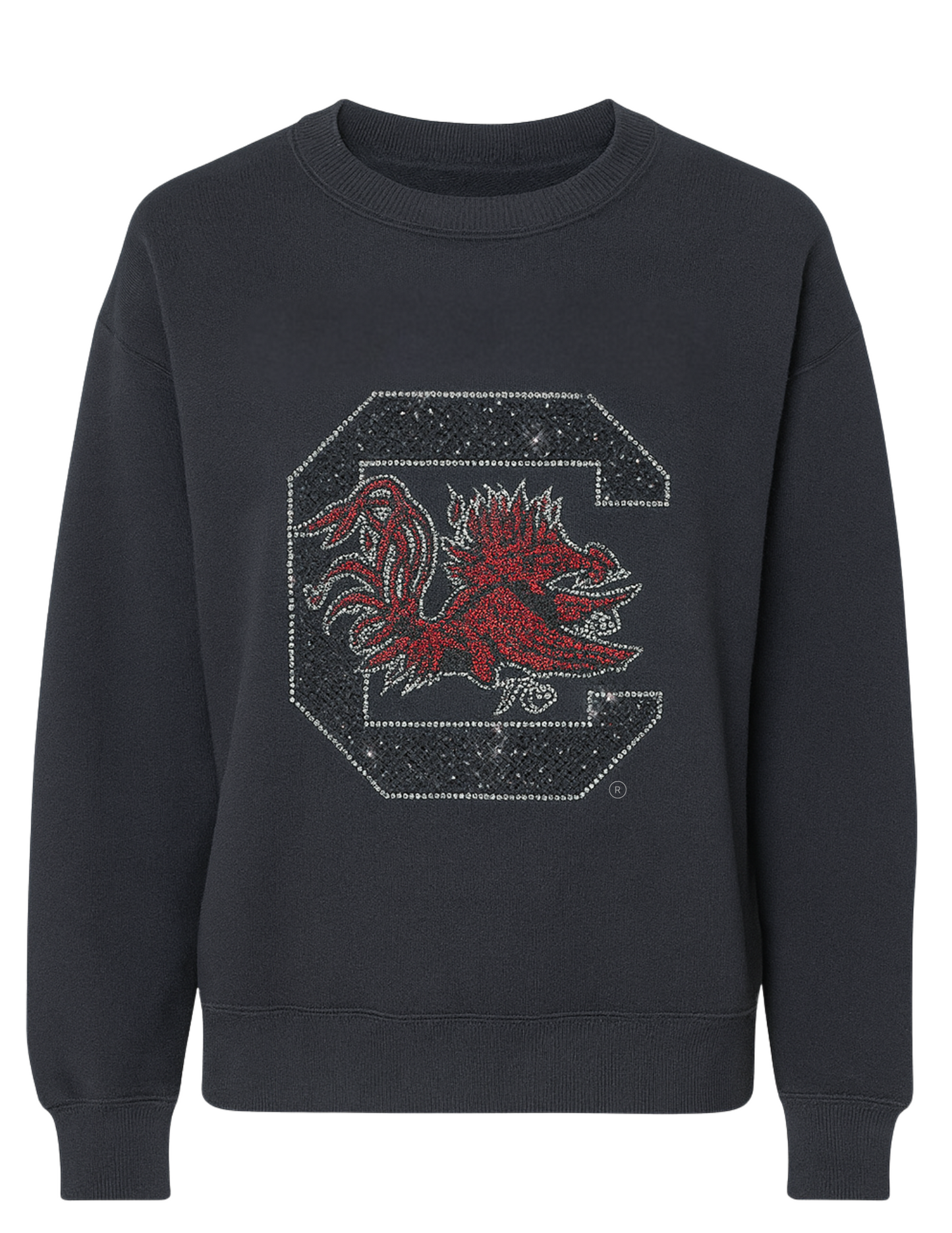 Licensed Game Day Sweatshirt, Crewneck Black, South Carolina Gamecocks