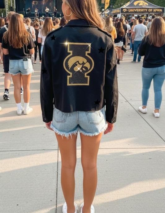 Licensed Game Day Shacket, Black, Univ of Iowa I