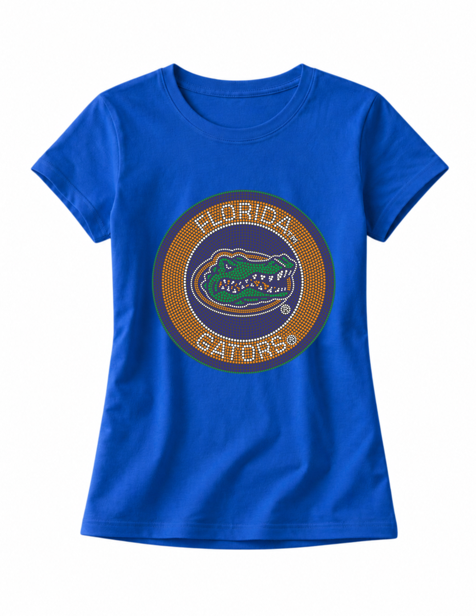 University of Florida Circle Gator Decal Royal Blue Crewneck Short Sleeve T-Shirt