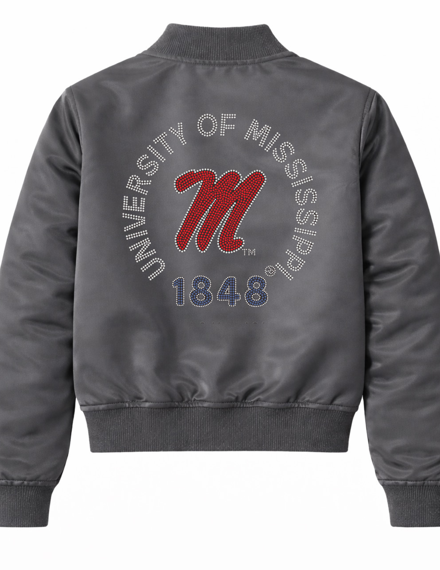 University of Mississippi EST M Charcoal Grey Bomber