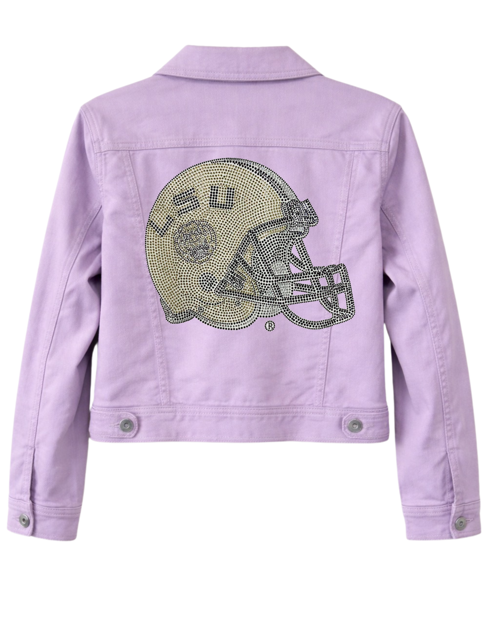 LSU Helmet Purple Denim Jacket