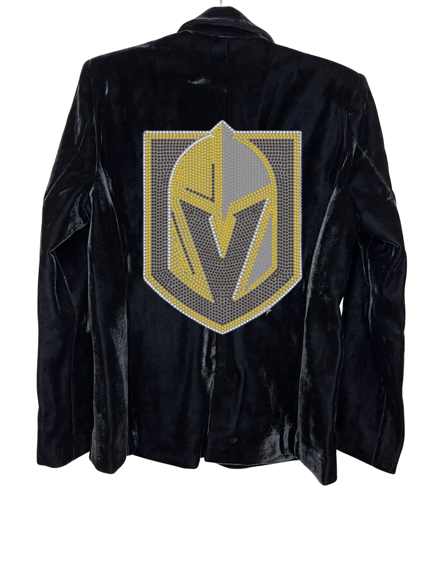 Vegas Golden Knights Shield Black Velvet Blazer