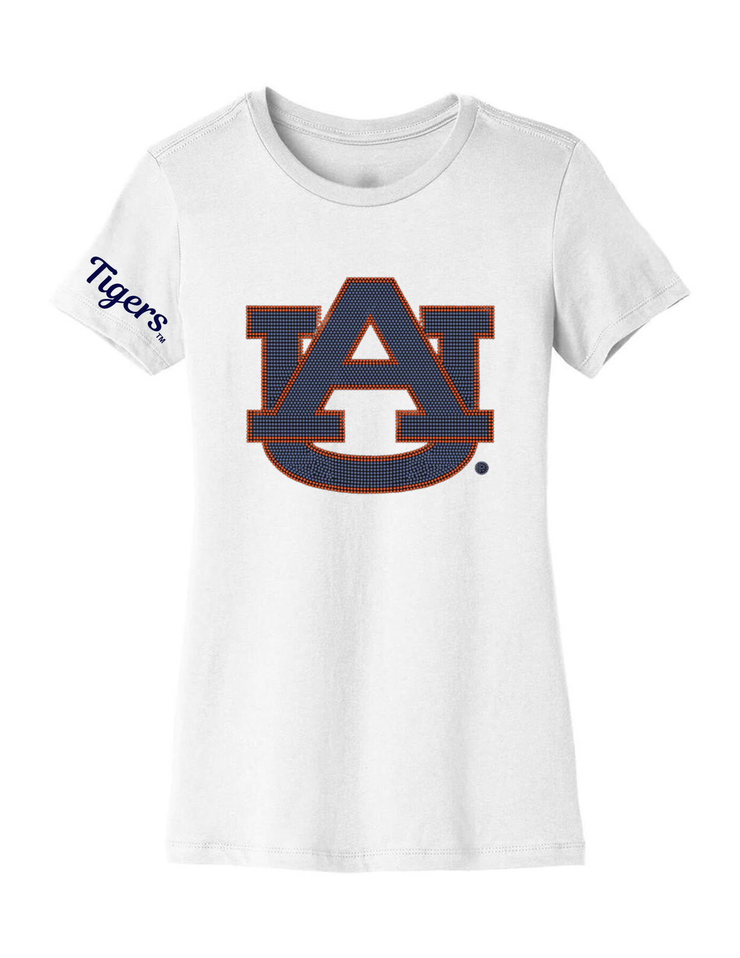Licensed Game Day T-Shirt, Crewneck White, Auburn Univ Navy AU