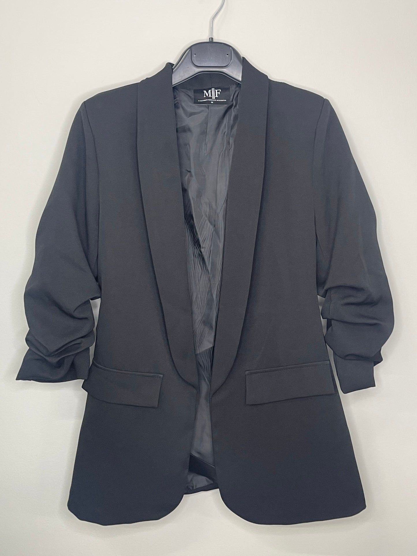 Blazer, Ruched Black, Silver Buddha