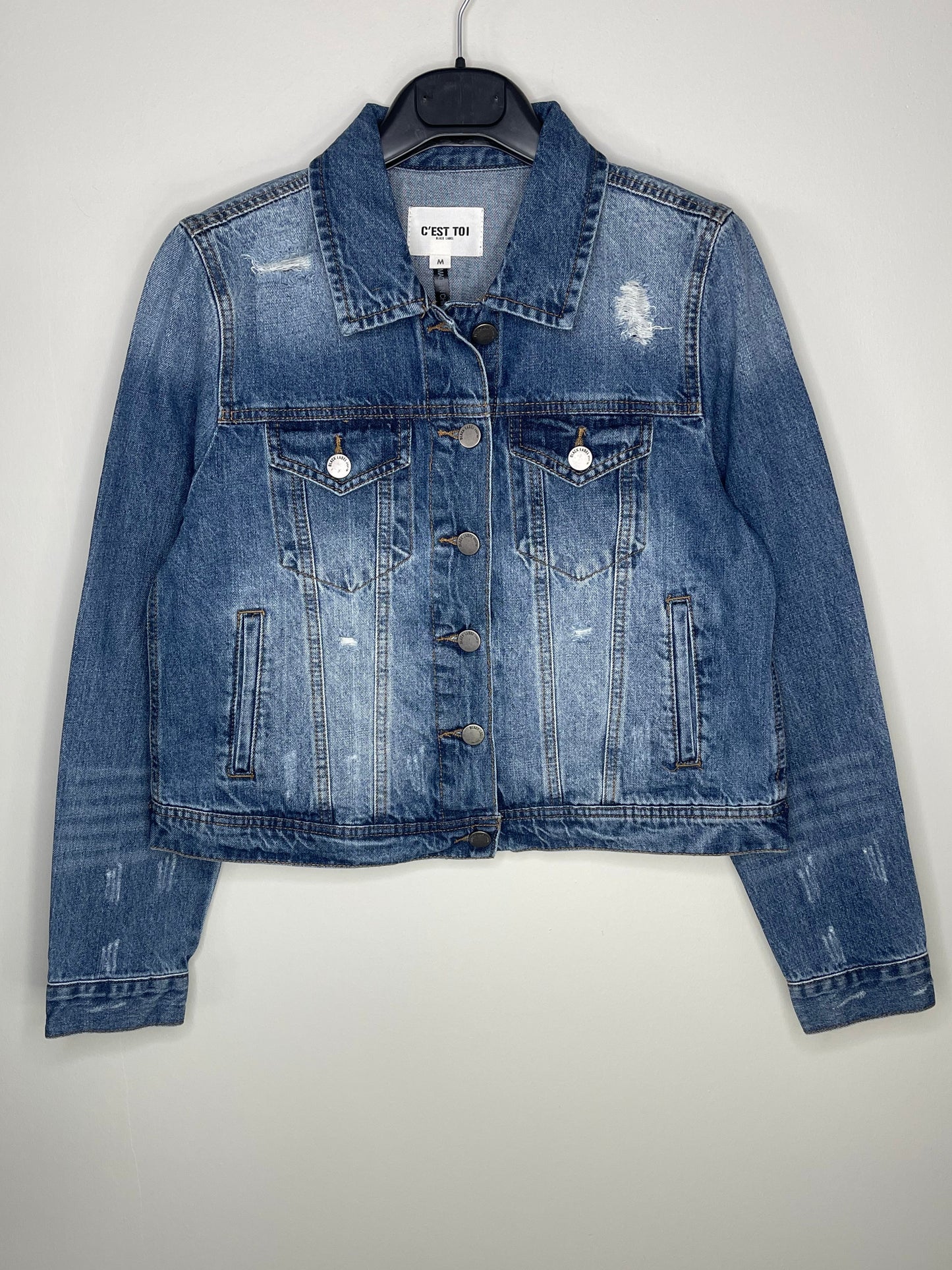 Jacket, Blue Denim, Dark Wash