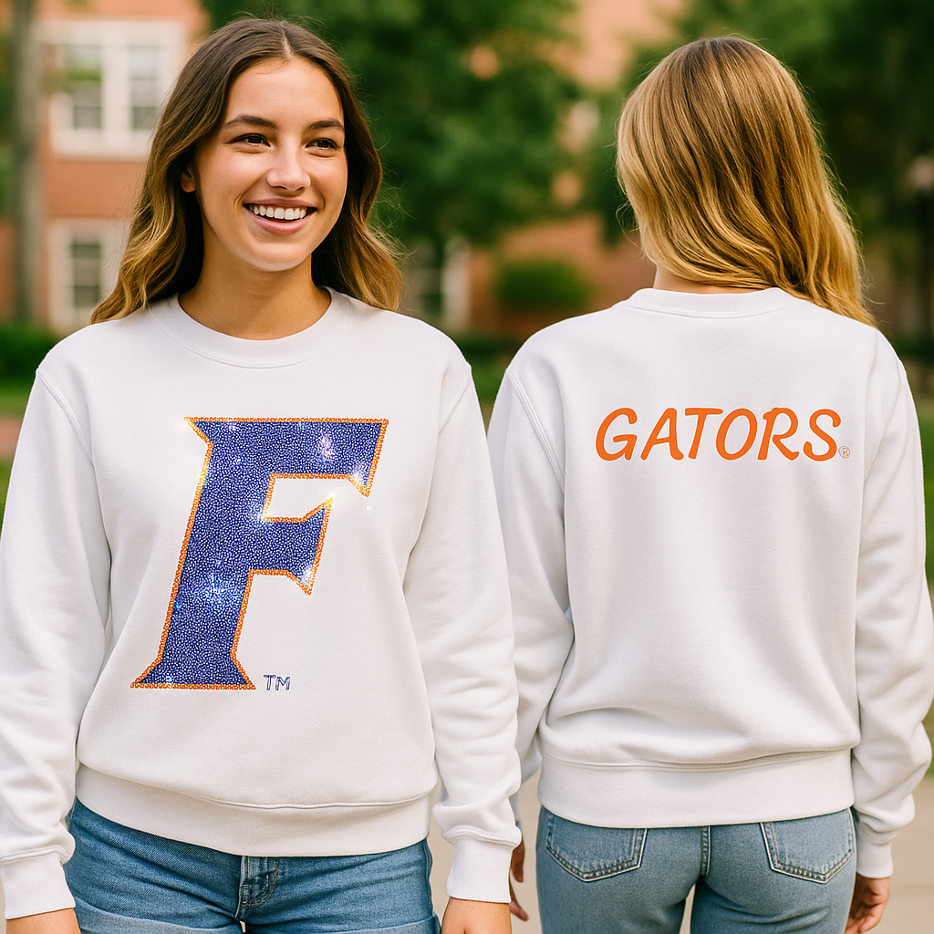 Licensed Game Day Sweatshirt, White, Univ of Florida F Gators