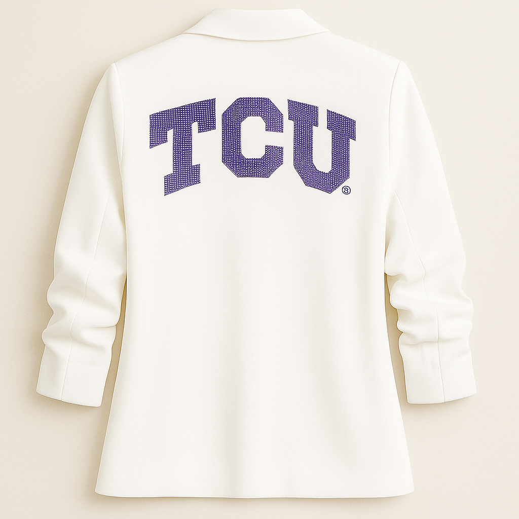 Licensed Game Day Blazer, White, TCU Crystal TCU