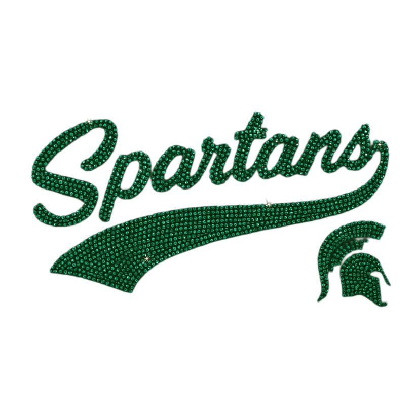 Game Day Appliqué, Crystal, Michigan State Spartans Script