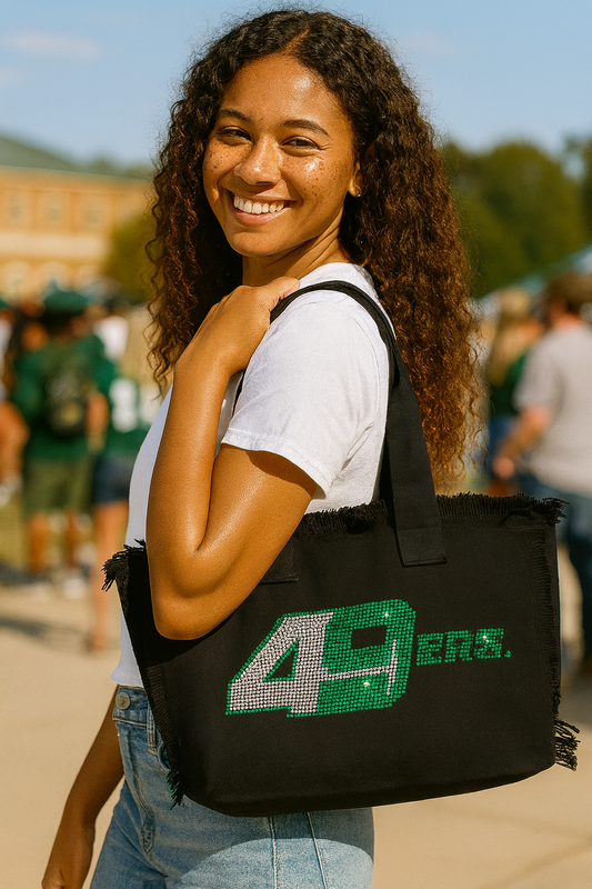 Black Canvas Tote Bag, Univ of N Carolina Charlotte 49ers