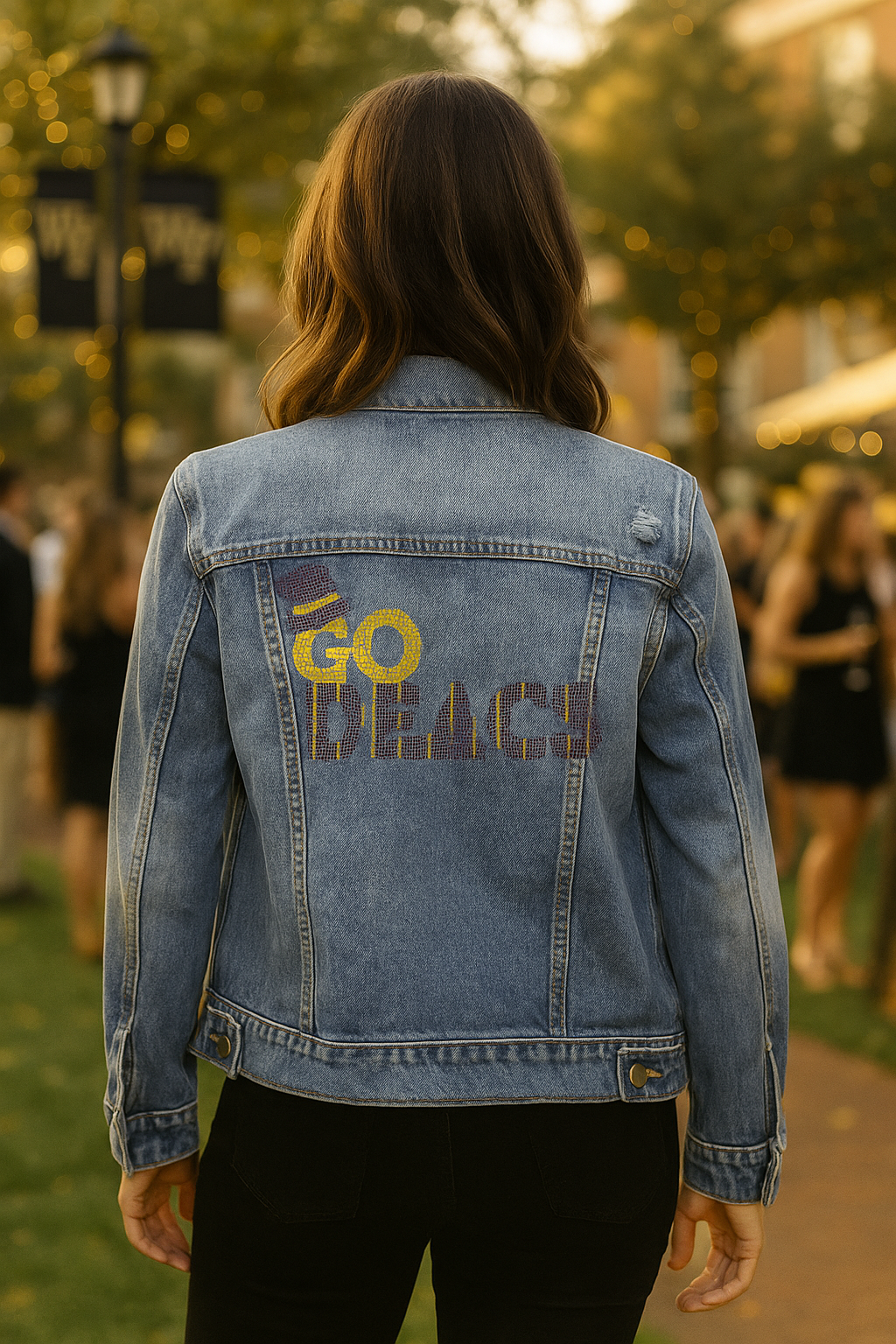 Wake Forest Go Deacs Blue Denim Jacket