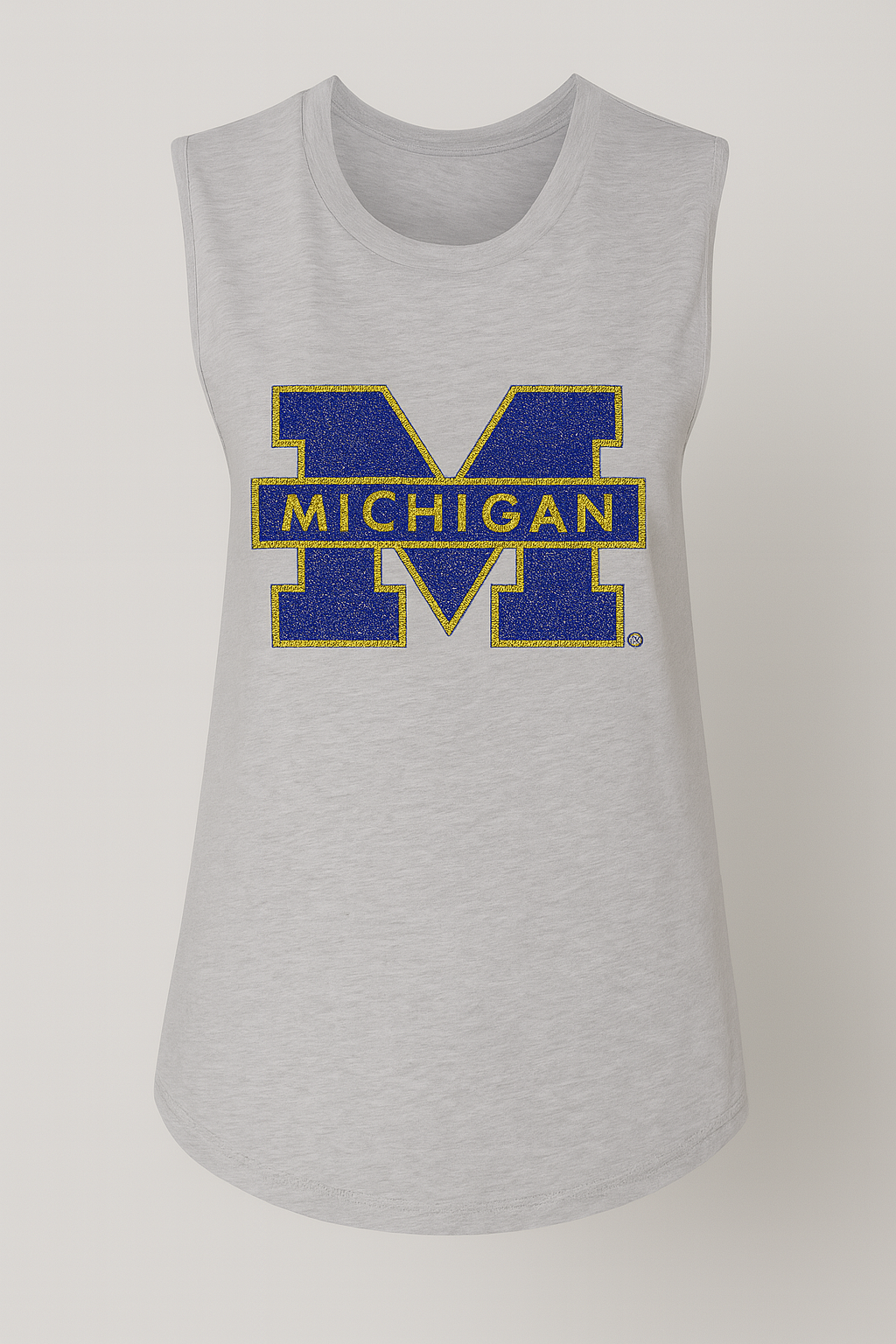 University of Michigan Block M Gray Tank Top