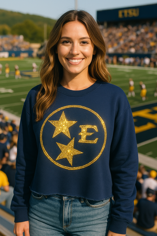 Licensed Game Day Sweatshirt, Navy, East Tennessee Circle