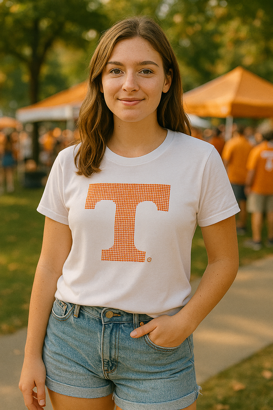 Licensed Game Day T-Shirt, White, Tennessee Vols Large T