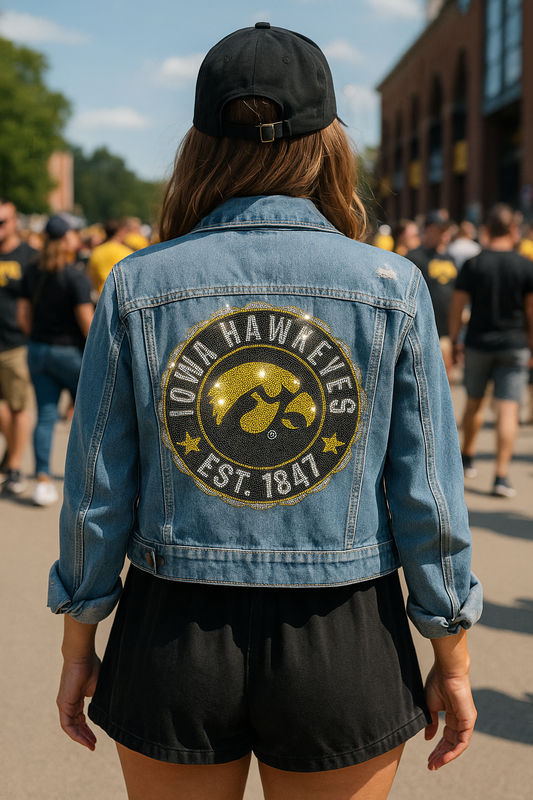 Licensed Game Day Jacket, Blue Denim, Univ of Iowa Est 1841