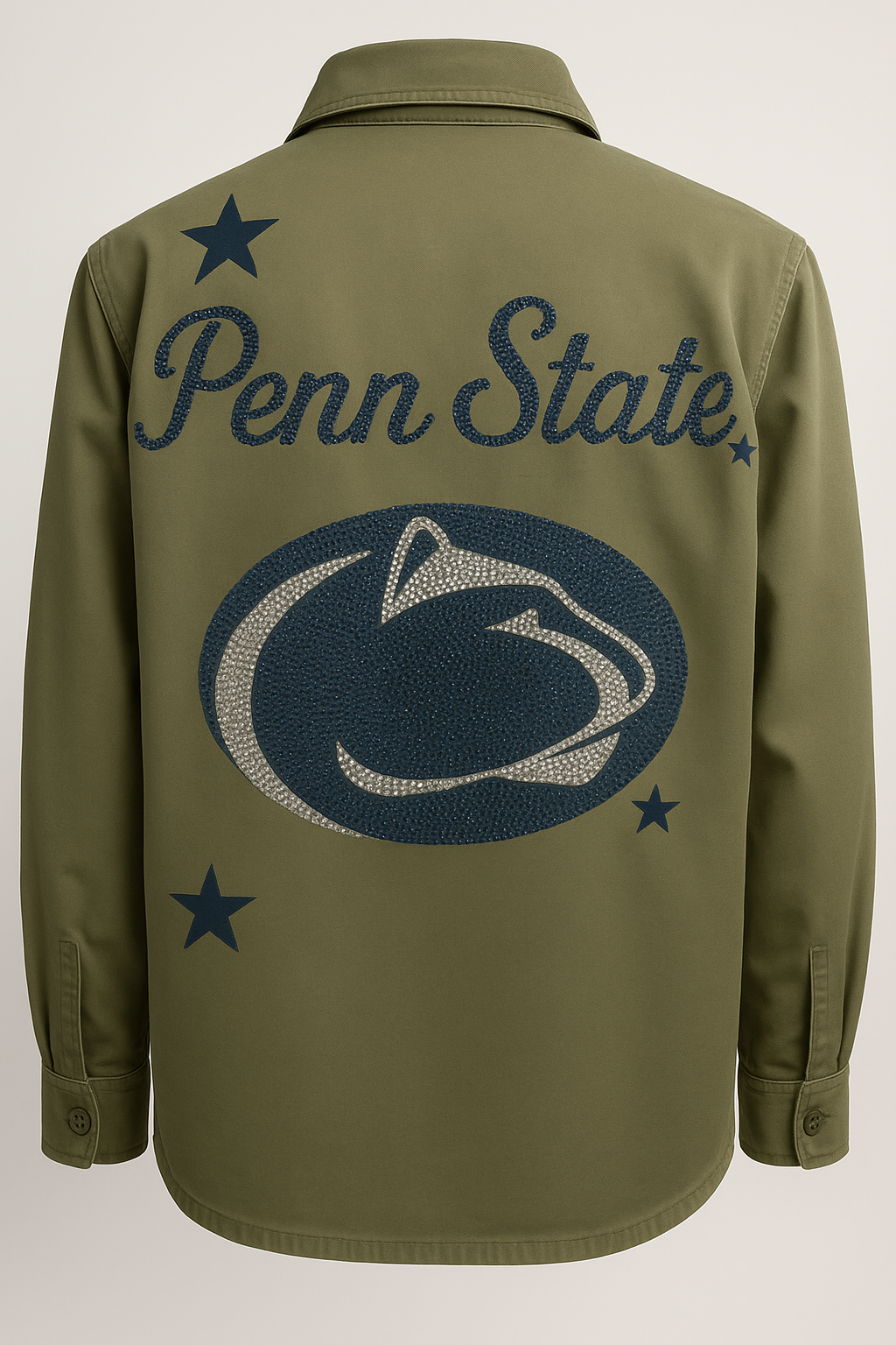 Penn State Decal Green Army Shacket