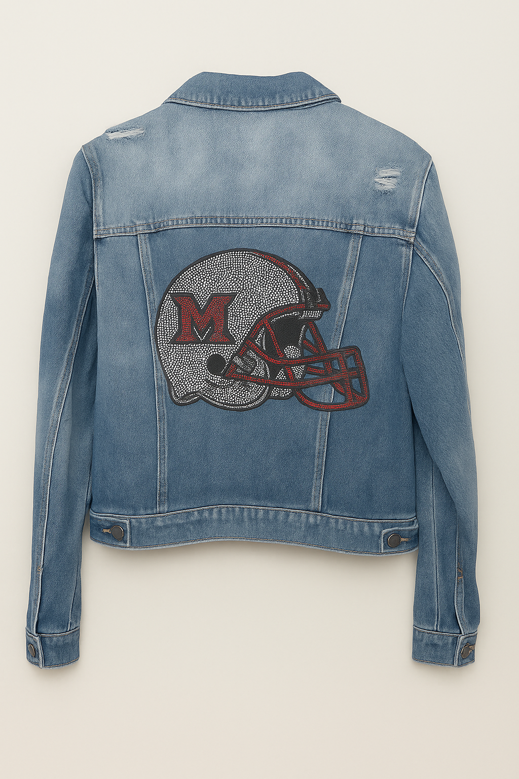 Game Day Jacket, Blue Denim, Miami of Ohio Helmet