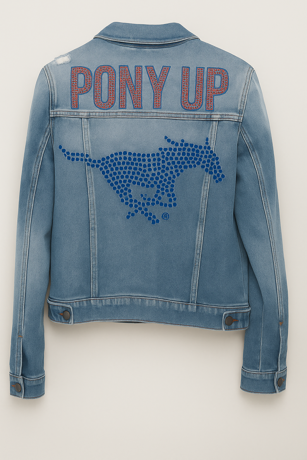 Licensed Game Denim, Medium Wash, SMU Pony Up Blue Mustang