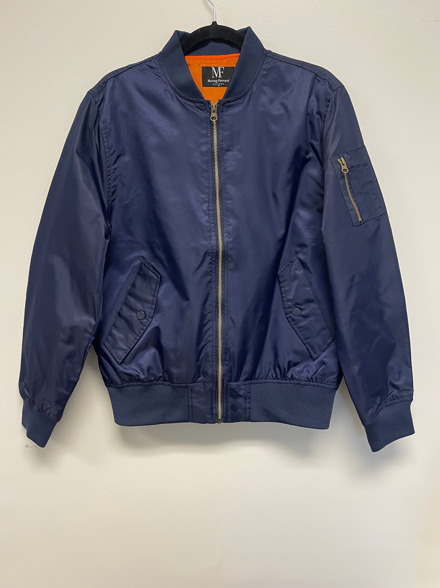 Jacket, Bomber Navy, Gold Queen Bee