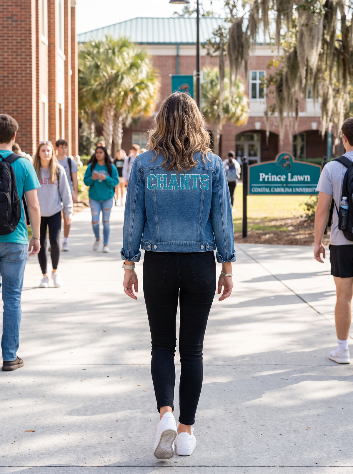 Coastal Carolina Chants Block Blue Denim Jacket